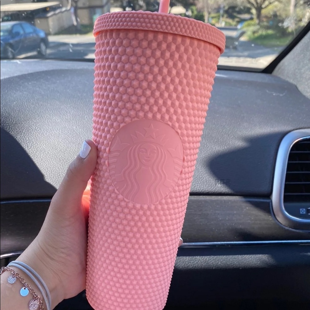 NWT Pink Studded Starbucks Tumbler